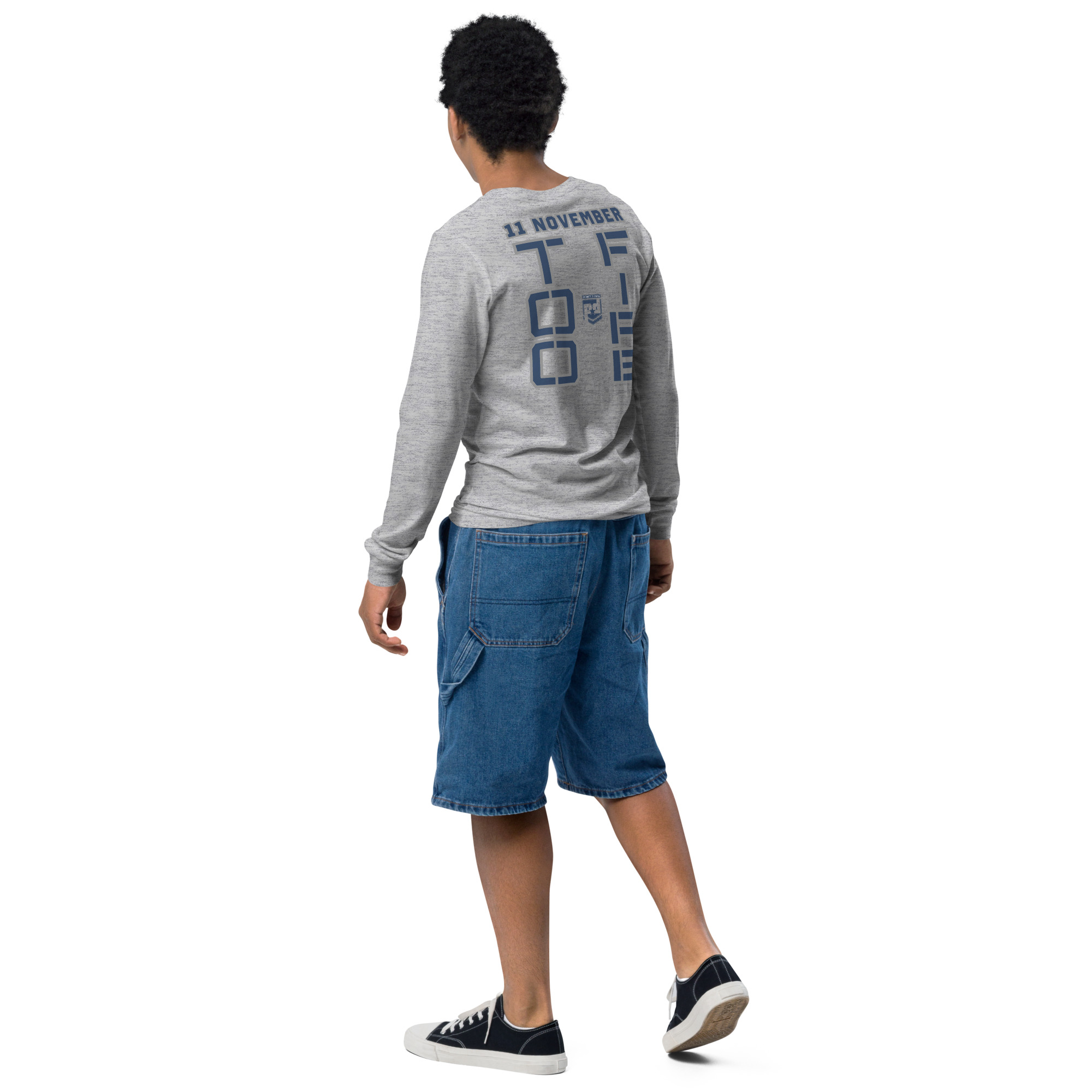 GRANDMA IS A VETERAN TOO FIFE Youth Long Sleeve Tee - Image 6