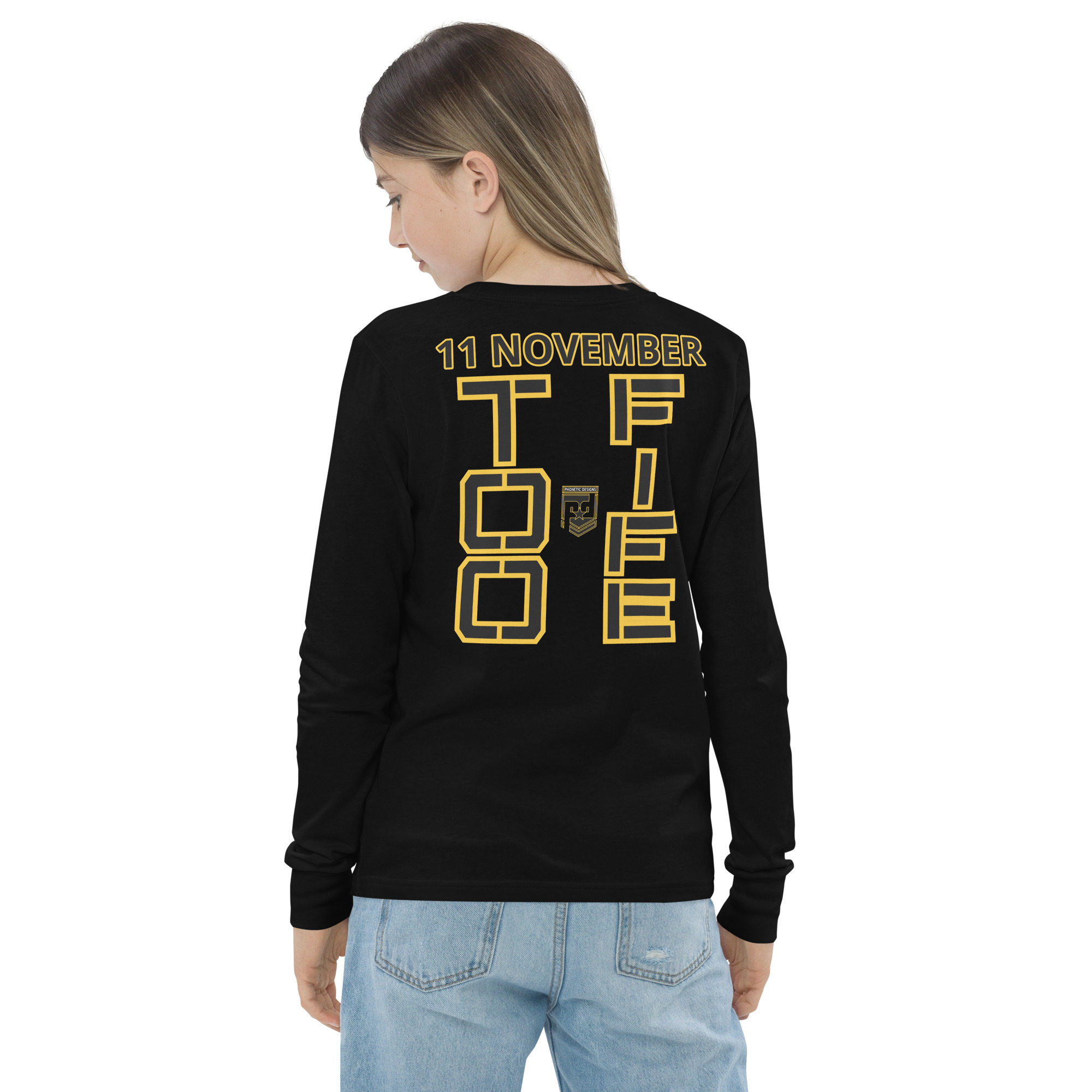 GRANDPA IS A VETERAN TOO FIFE Youth Long Sleeve Tee - Image 6