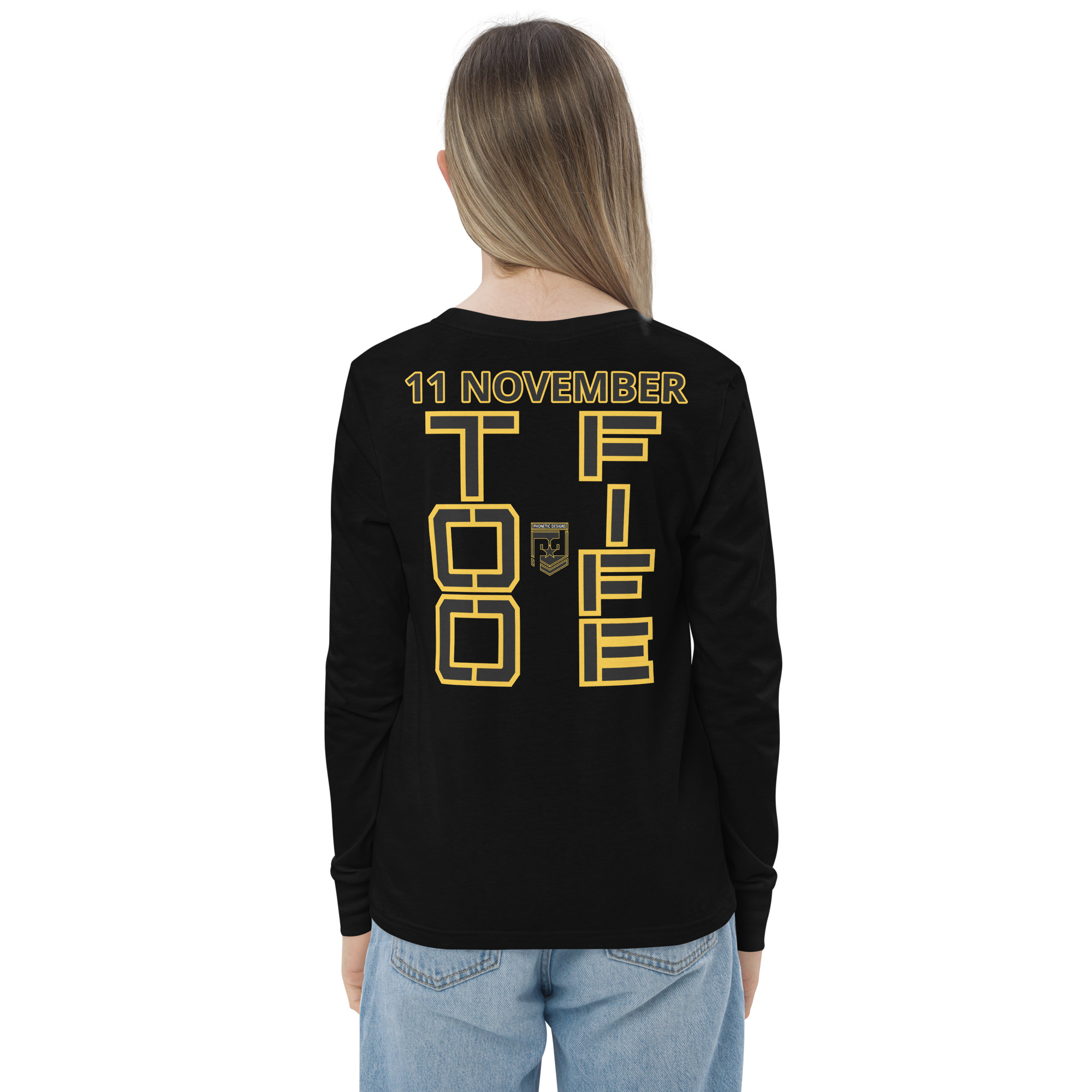 GRANDPA IS A VETERAN TOO FIFE Youth Long Sleeve Tee - Image 5
