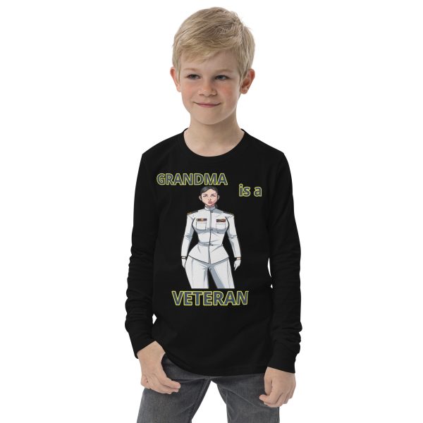 GRANDMA IS A VETERAN TOO FIFE Youth Long Sleeve Tee