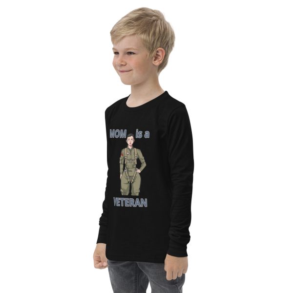 MOM IS A VETERAN TOO FIFE Youth Long Sleeve Tee