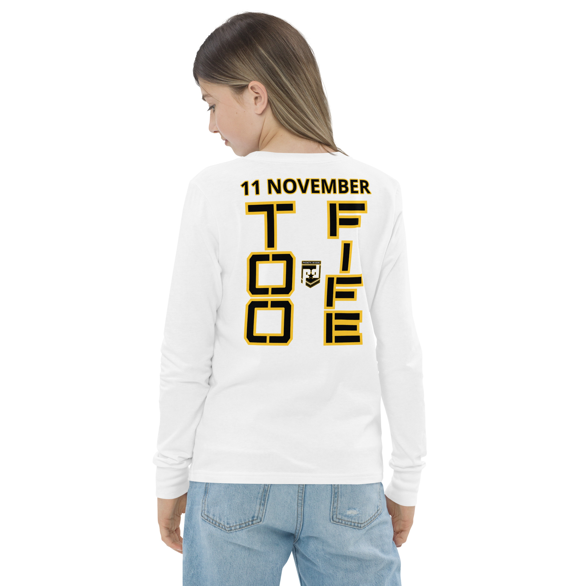 DAD IS A VETERAN TOO FIFE Youth Long Sleeve Tee - Image 18