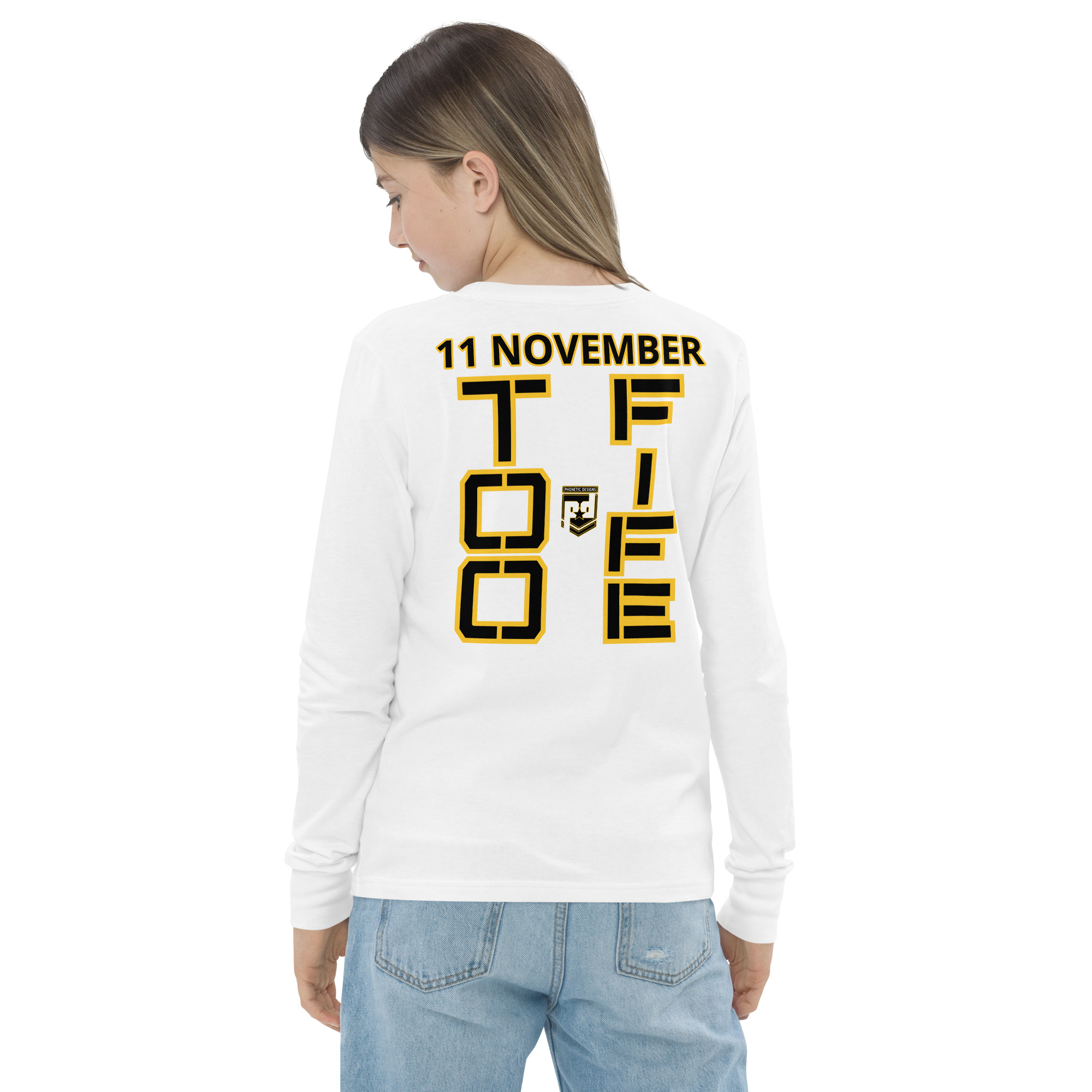 GRANDPA IS A VETERAN TOO FIFE Youth Long Sleeve Tee - Image 18