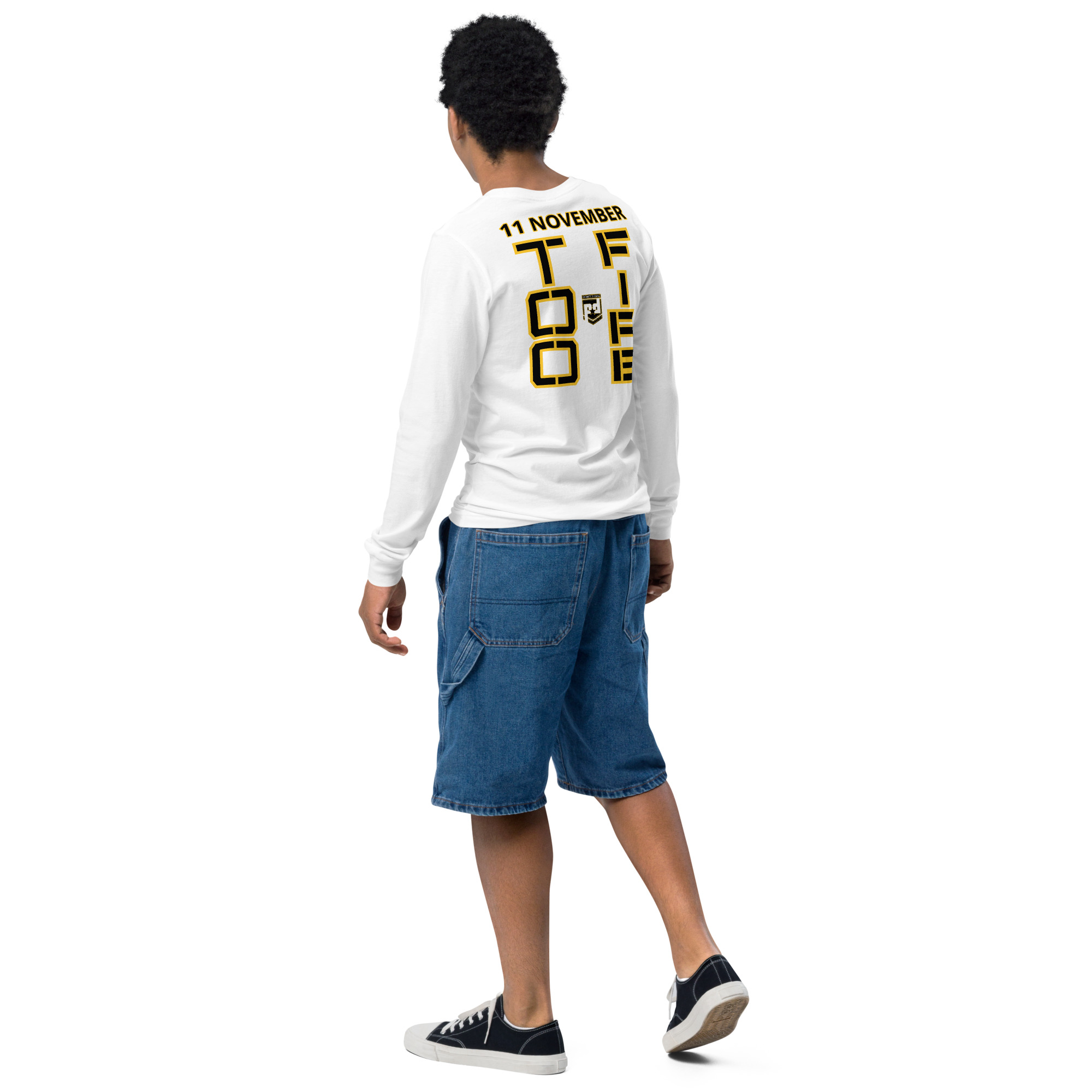 MOM IS A VETERAN TOO FIFE Youth Long Sleeve Tee - Image 9