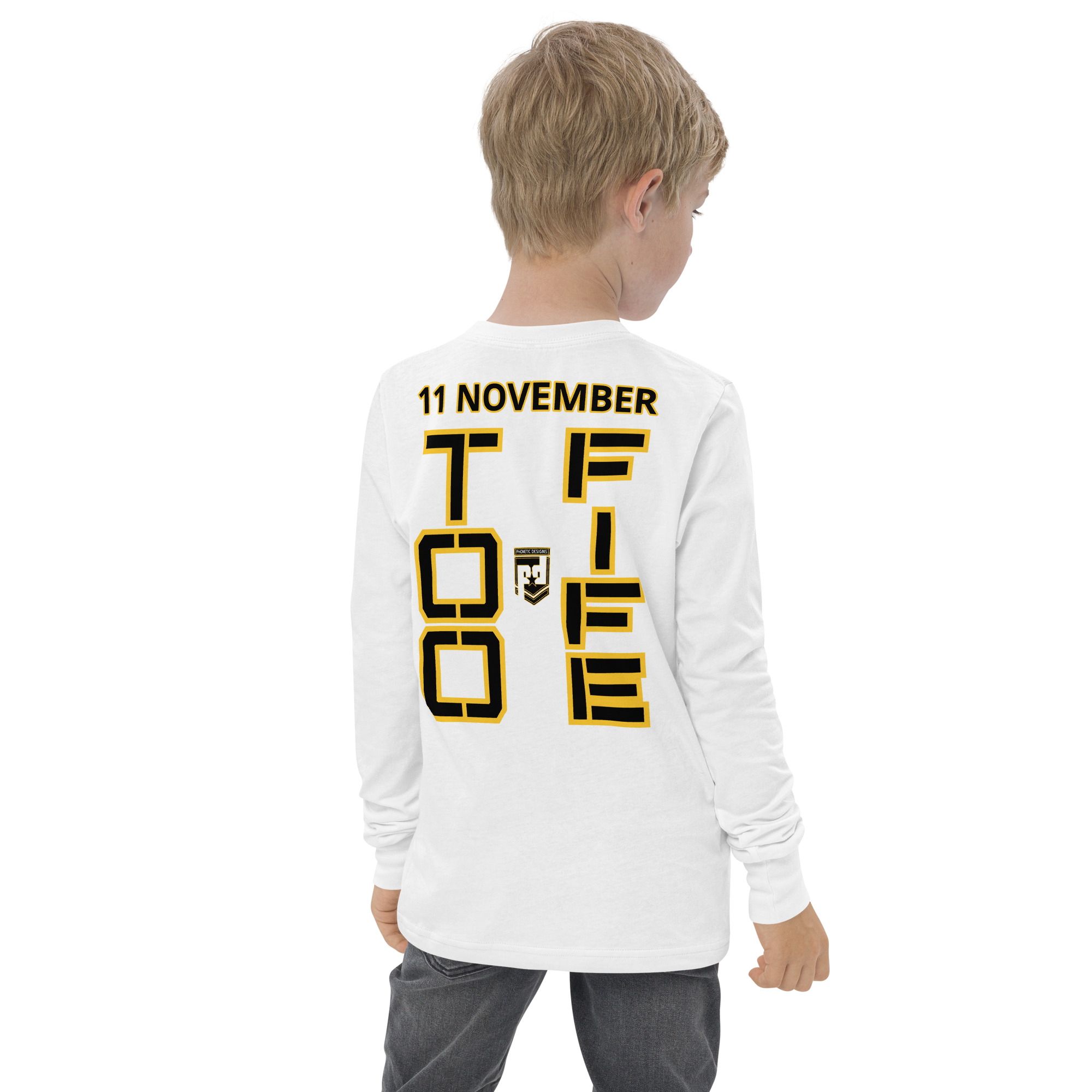 MOM IS A VETERAN TOO FIFE Youth Long Sleeve Tee - Image 12