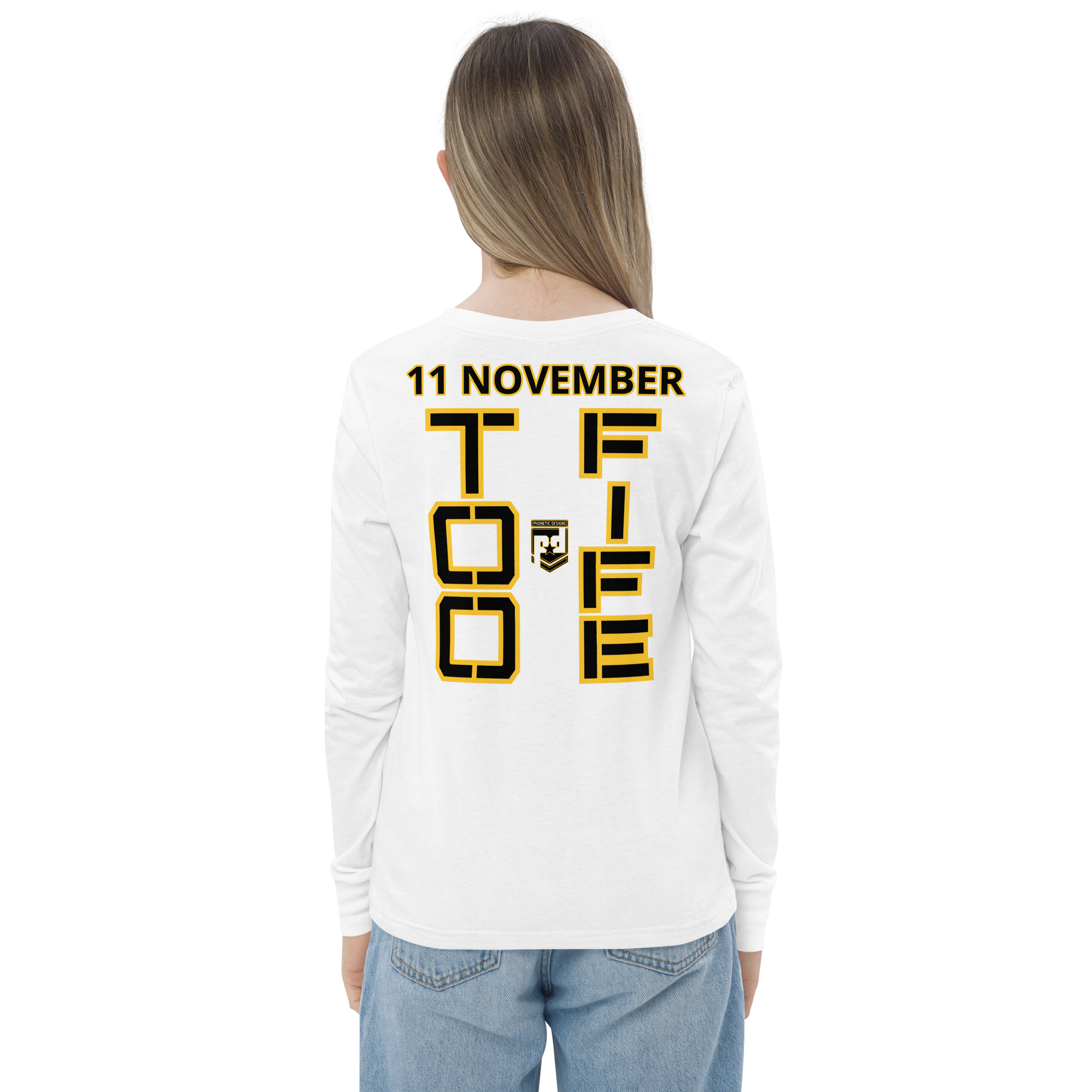 GRANDMA IS A VETERAN TOO FIFE Youth Long Sleeve Tee - Image 17