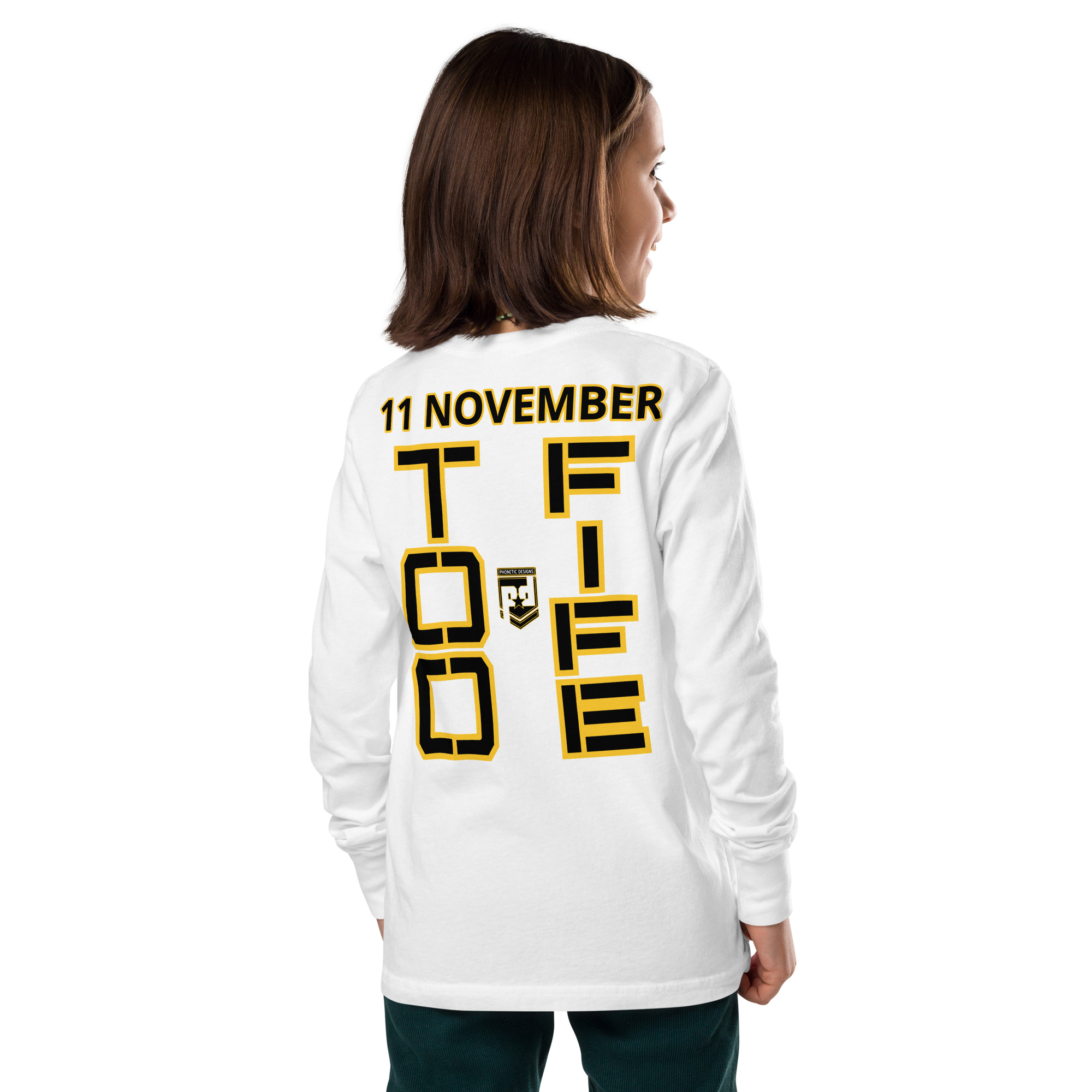 GRANDPA IS A VETERAN TOO FIFE Youth Long Sleeve Tee - Image 9