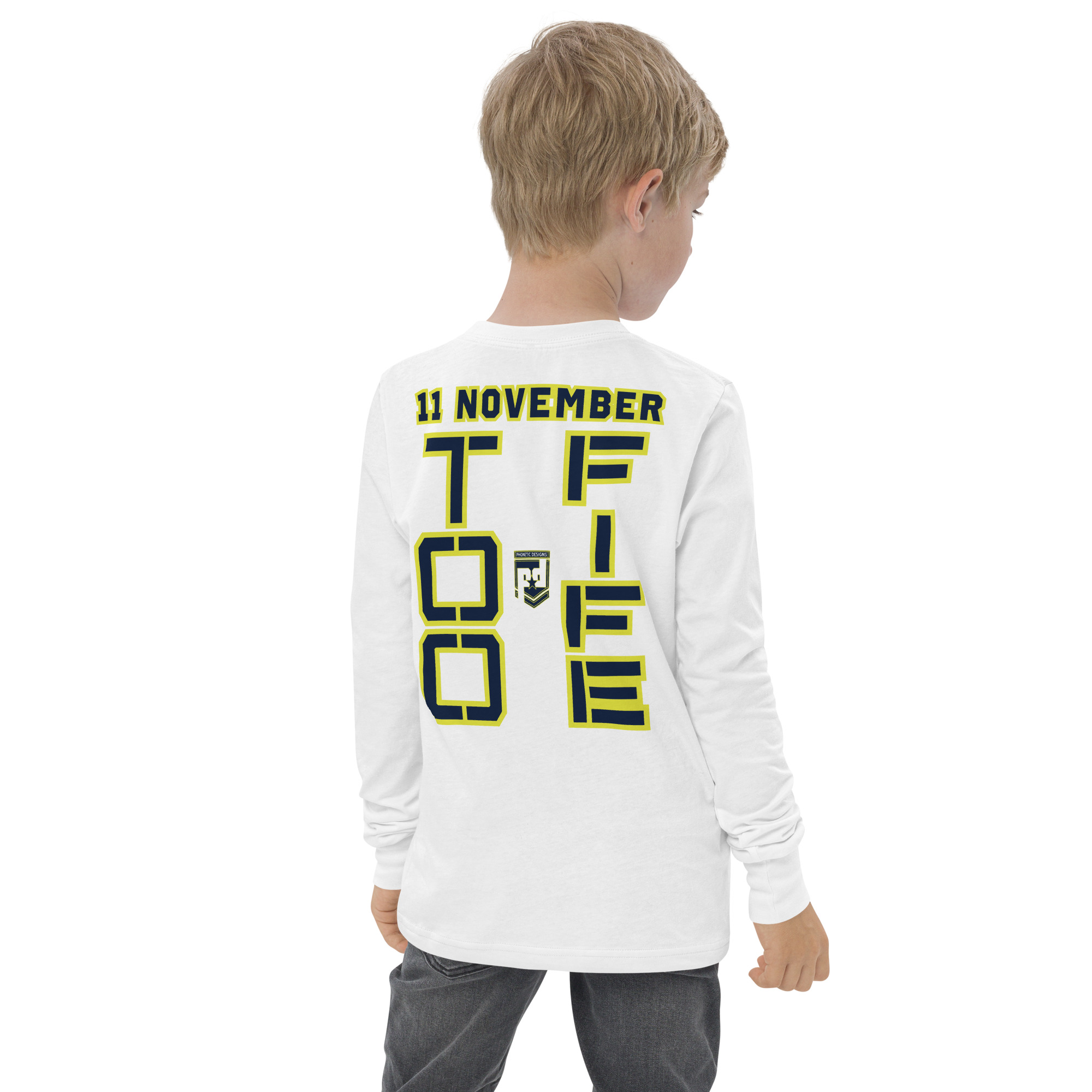 GRANDPA IS A VETERAN TOO FIFE Youth Long Sleeve Tee - Image 12