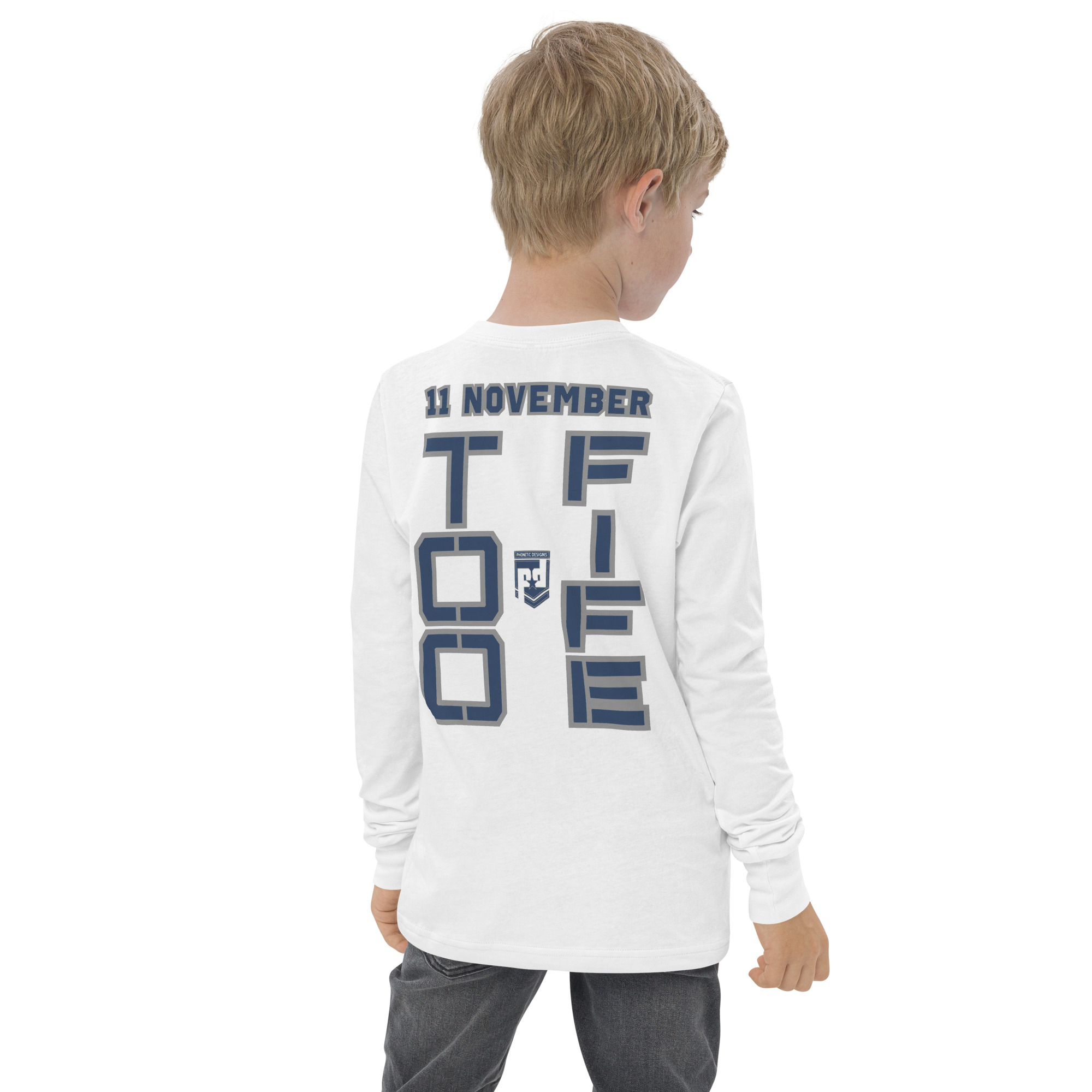 GRANDMA IS A VETERAN TOO FIFE Youth Long Sleeve Tee - Image 12