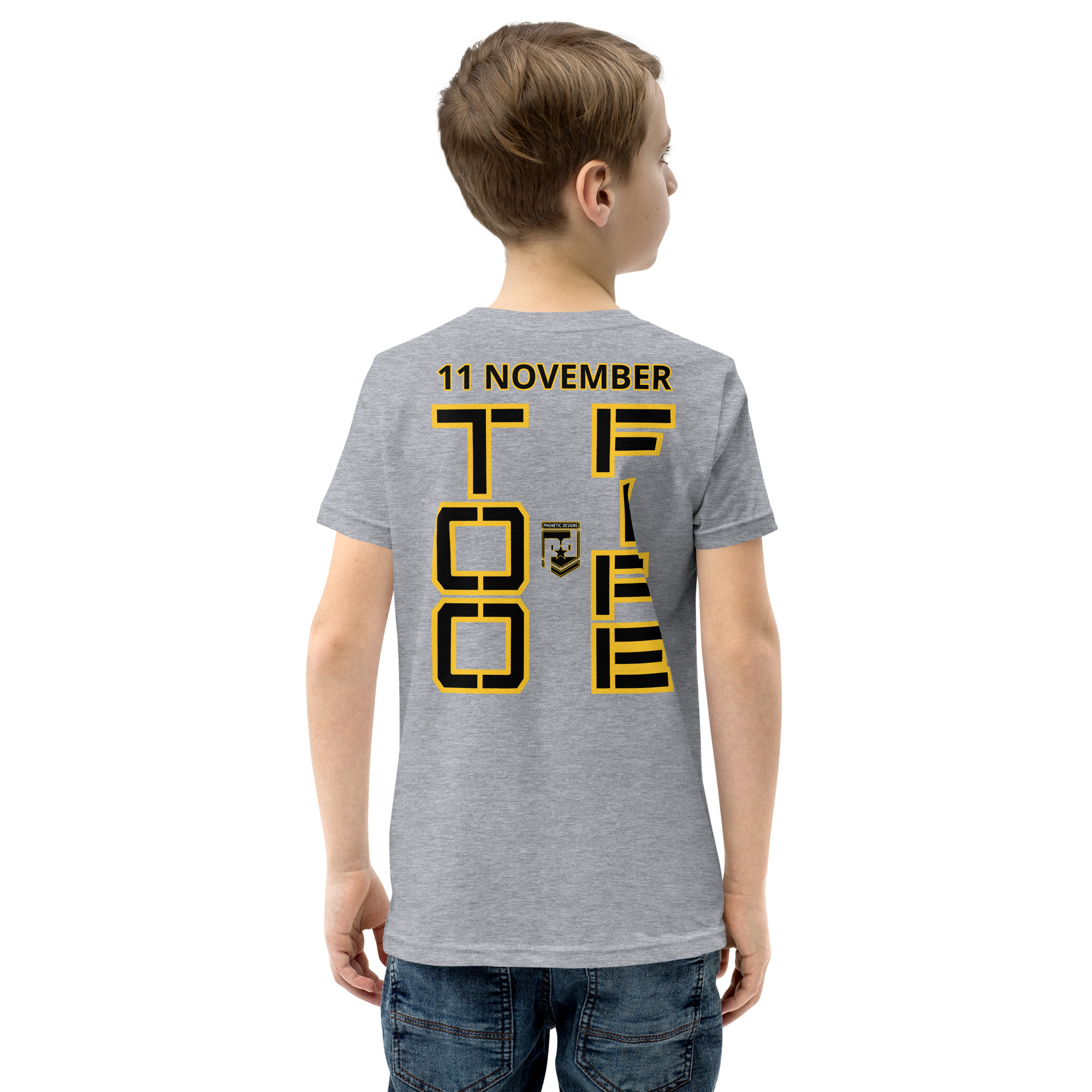 MOM IS A VETERAN TOO FIFE Youth Short Sleeve T-Shirt - Image 8