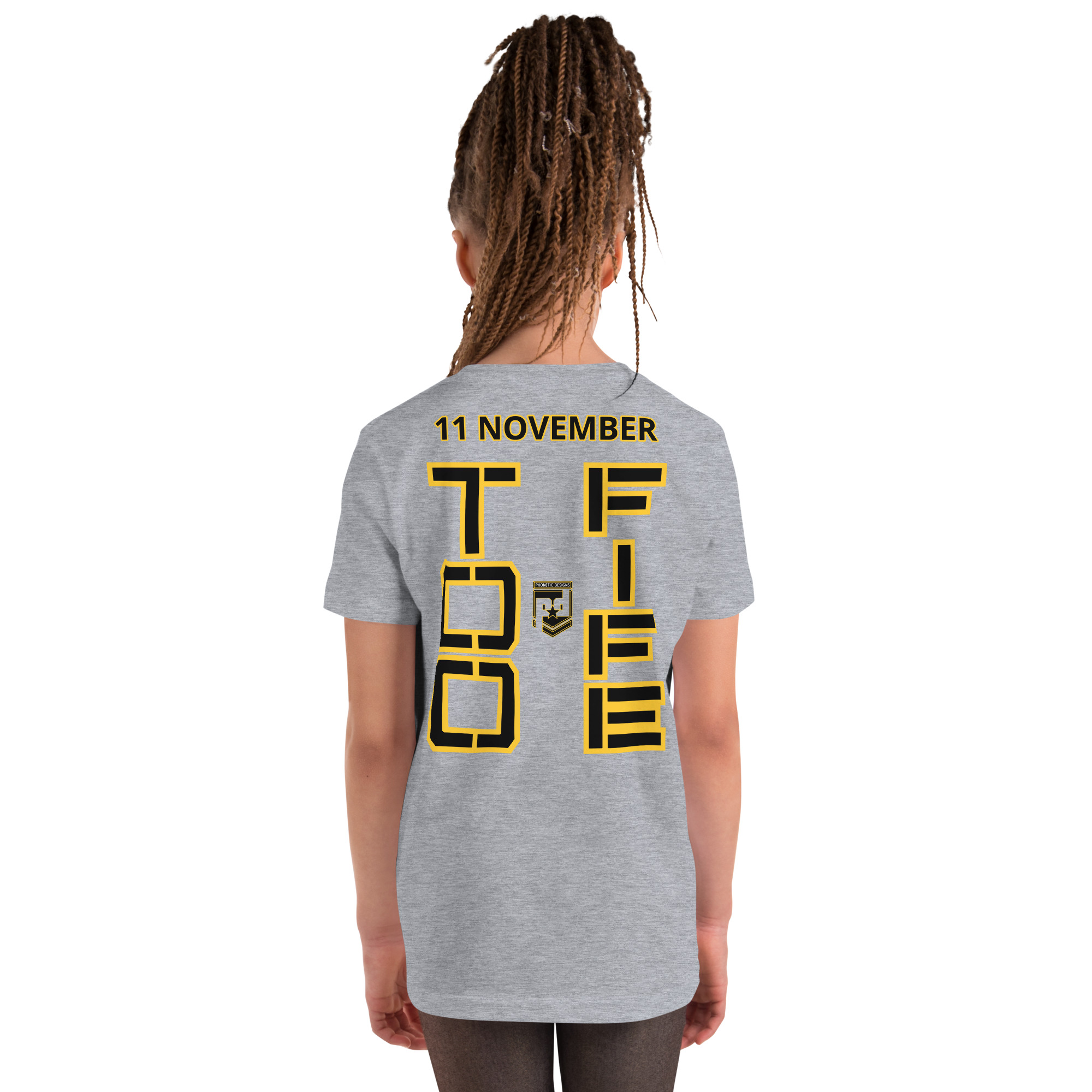 MOM IS A VETERAN TOO FIFE Youth Short Sleeve T-Shirt - Image 4