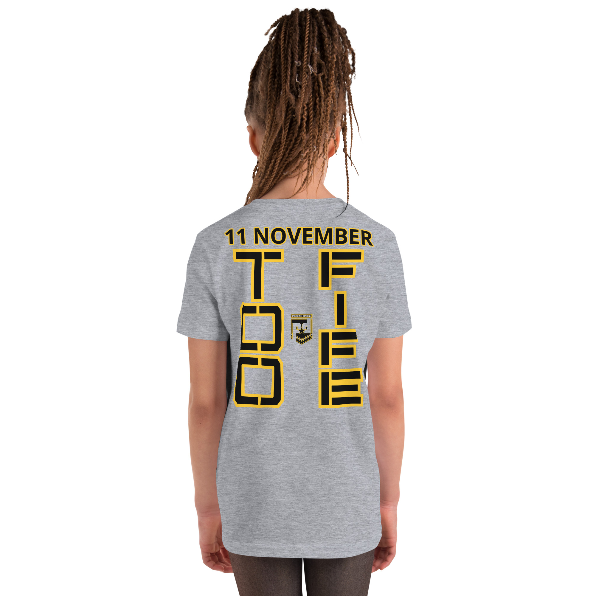 DAD IS A VETERAN TOO FIFE Youth Short Sleeve T-Shirt - Image 4