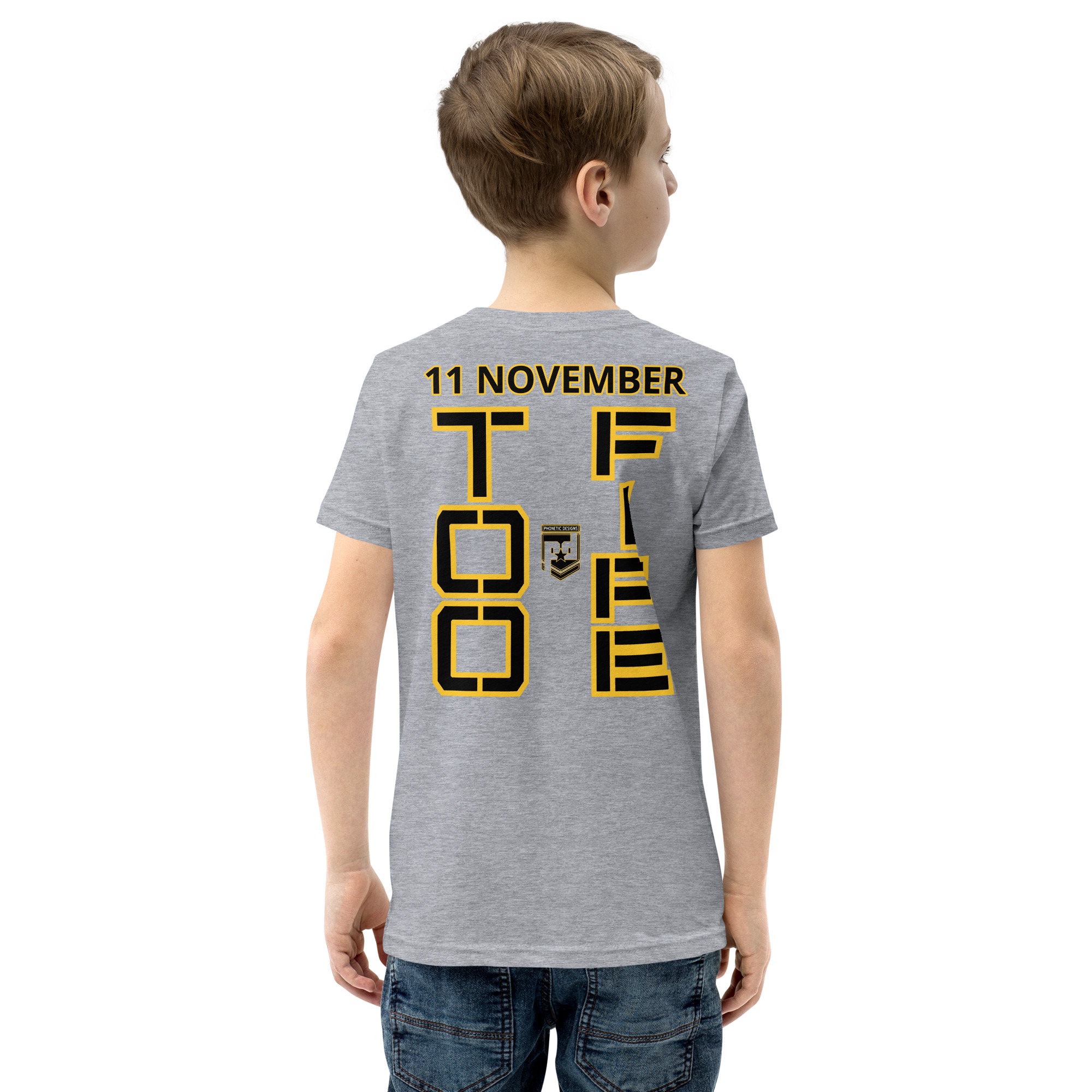 DAD IS A VETERAN TOO FIFE Youth Short Sleeve T-Shirt - Image 8