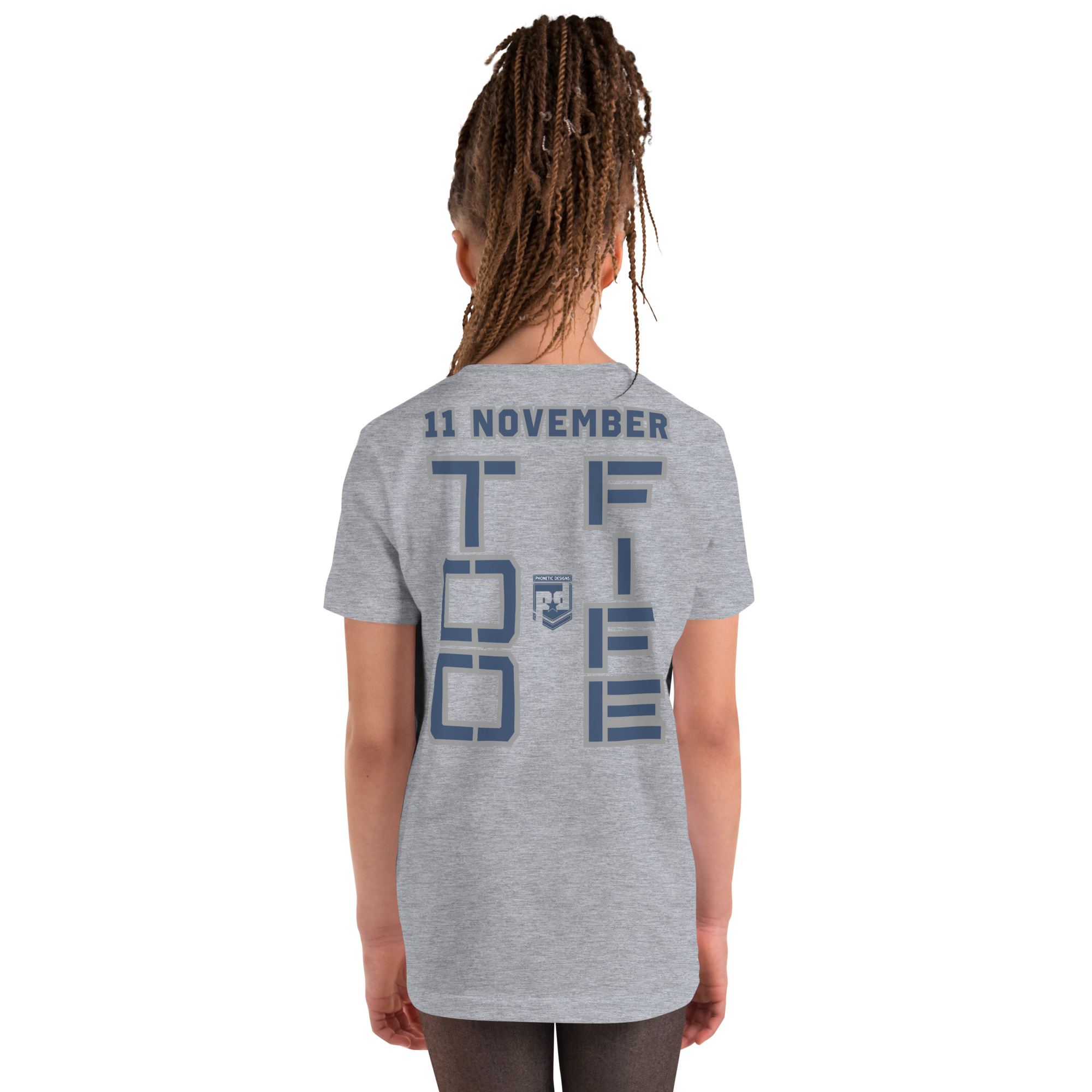 GRANDMA IS A VETERAN TOO FIFE Youth Short Sleeve T-Shirt - Image 4