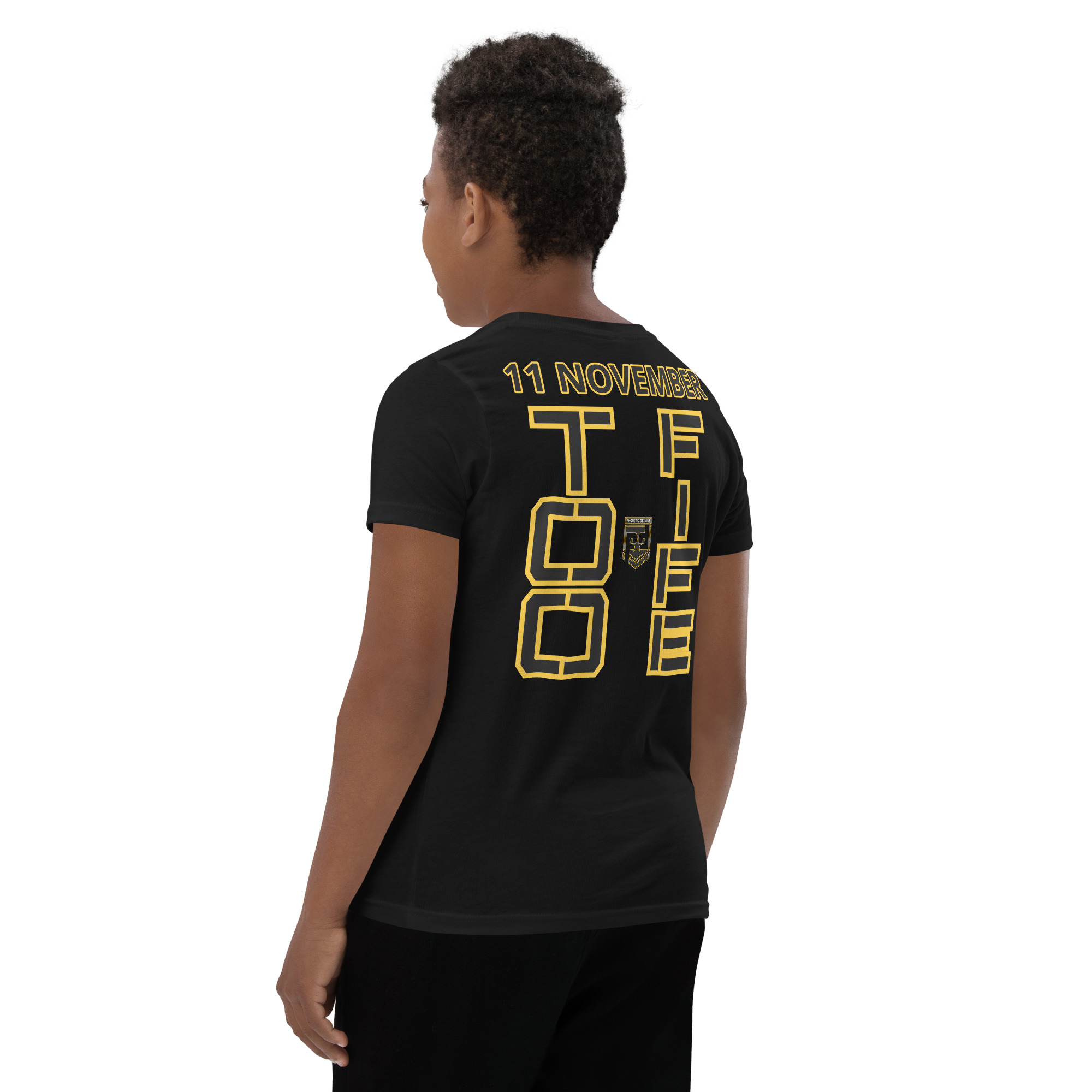 I SUPPORT VETERANS TOO FIFE Youth Short Sleeve T-Shirt - Image 4