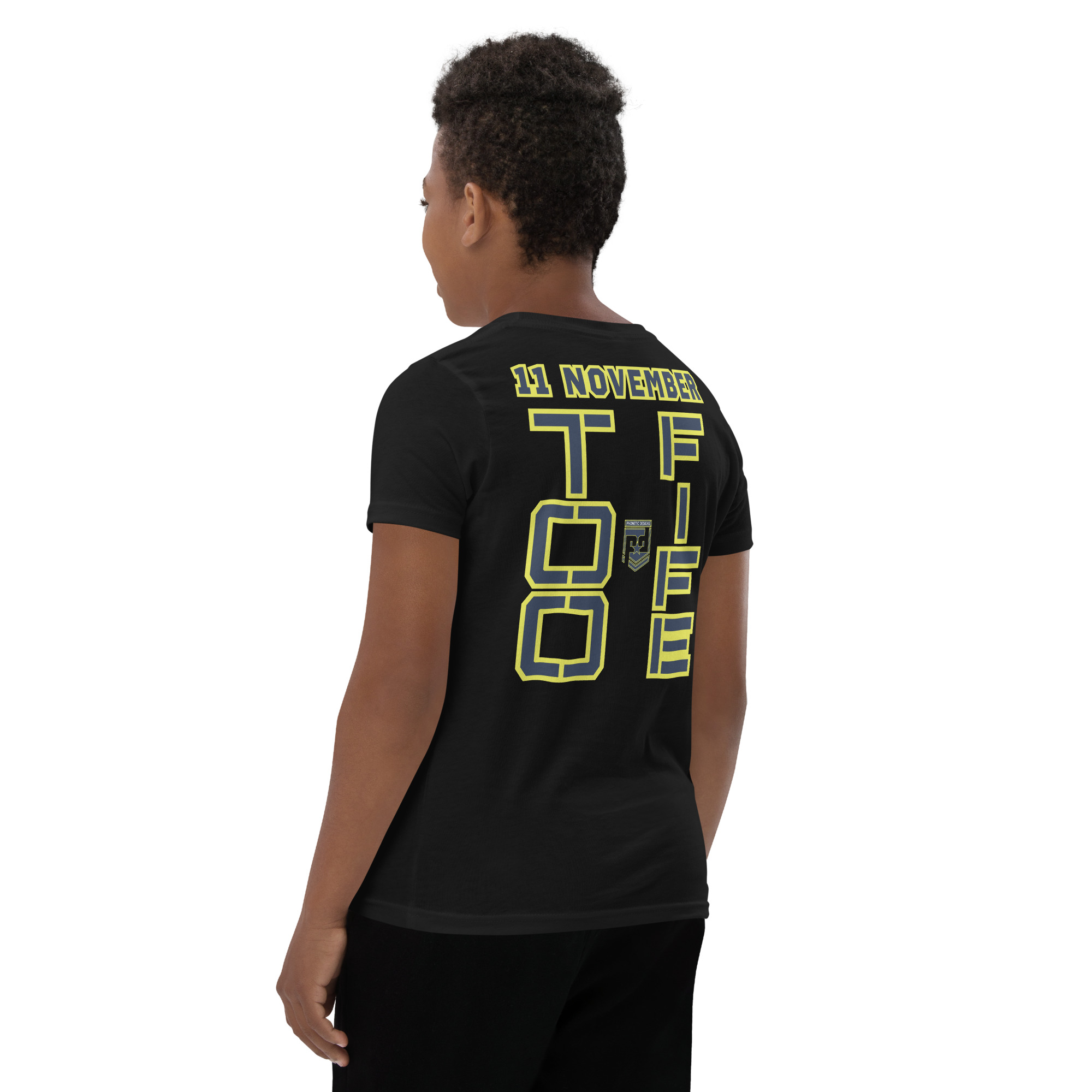 DAD IS A VETERAN TOO FIFE Youth Short Sleeve T-Shirt - Image 4