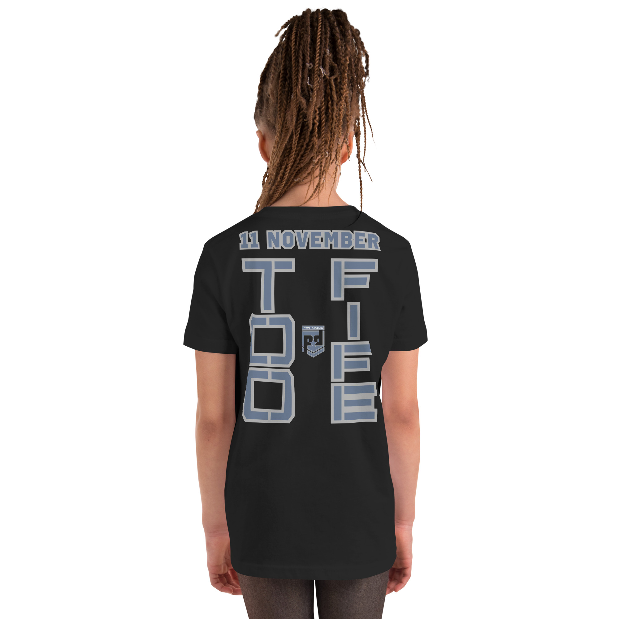 GRANDMA IS A VETERAN TOO FIFE Youth Short Sleeve T-Shirt - Image 2