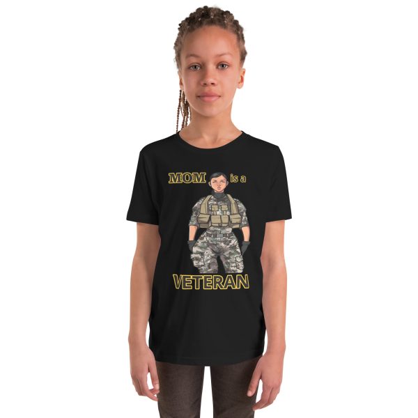MOM IS A VETERAN TOO FIFE Youth Short Sleeve T-Shirt