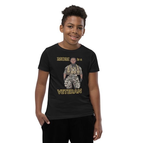 MOM IS A VETERAN TOO FIFE Youth Short Sleeve T-Shirt