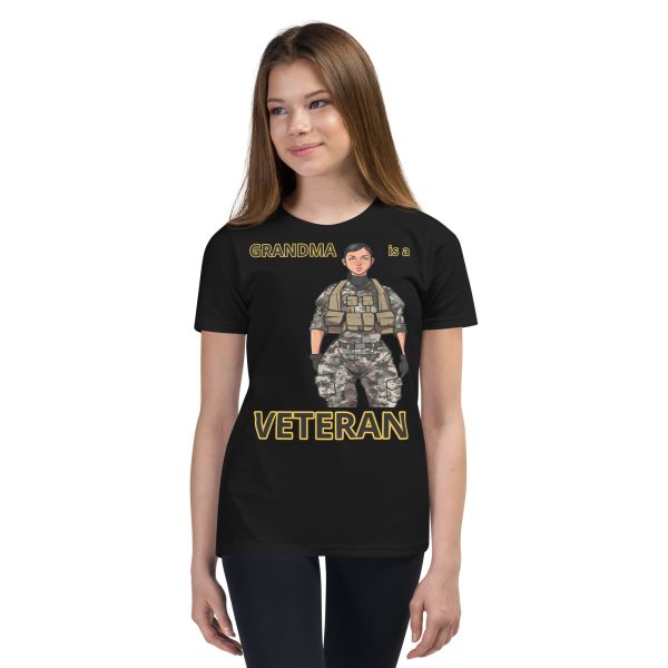 GRANDMA IS A VETERAN TOO FIFE Youth Short Sleeve T-Shirt