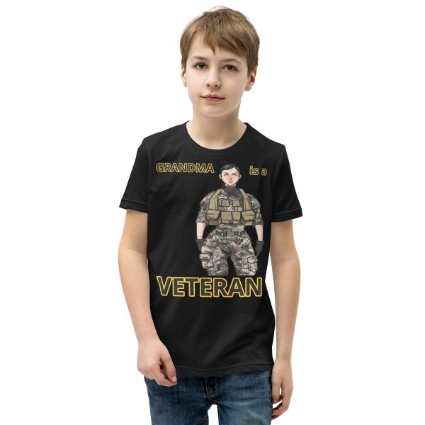 GRANDMA IS A VETERAN TOO FIFE Youth Short Sleeve T-Shirt