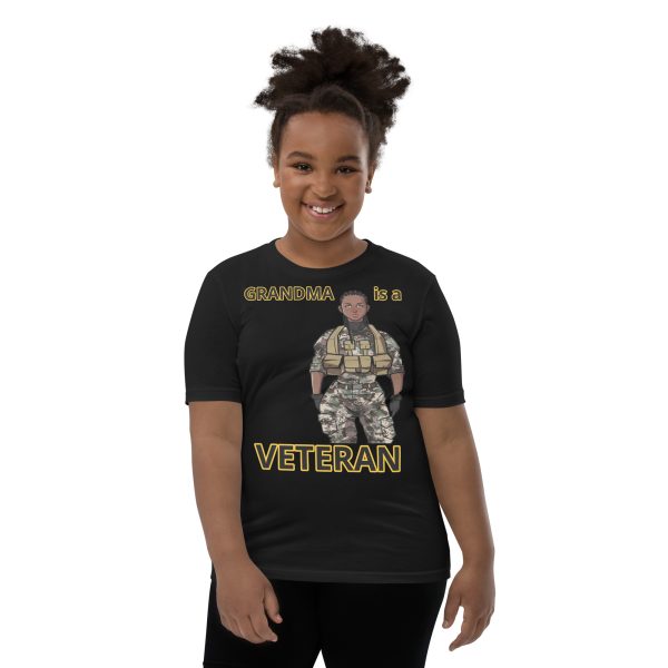 GRANDMA IS A VETERAN TOO FIFE Youth Short Sleeve T-Shirt
