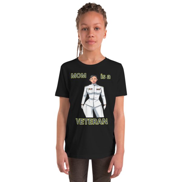 MOM IS A VETERAN TOO FIFE Youth Short Sleeve T-Shirt