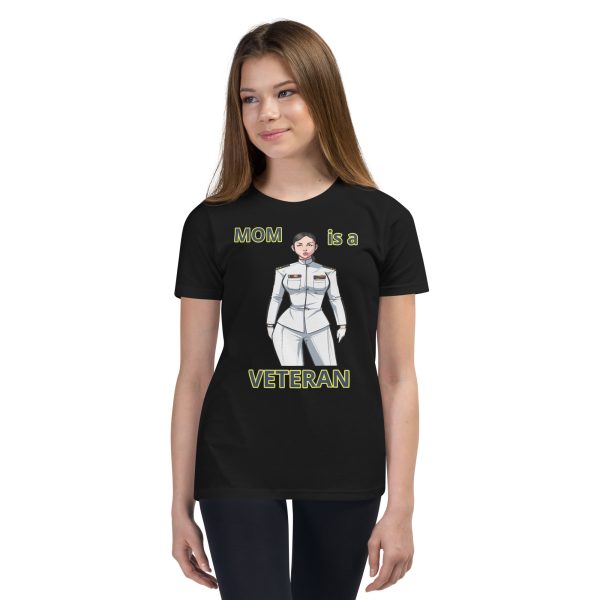MOM IS A VETERAN TOO FIFE Youth Short Sleeve T-Shirt