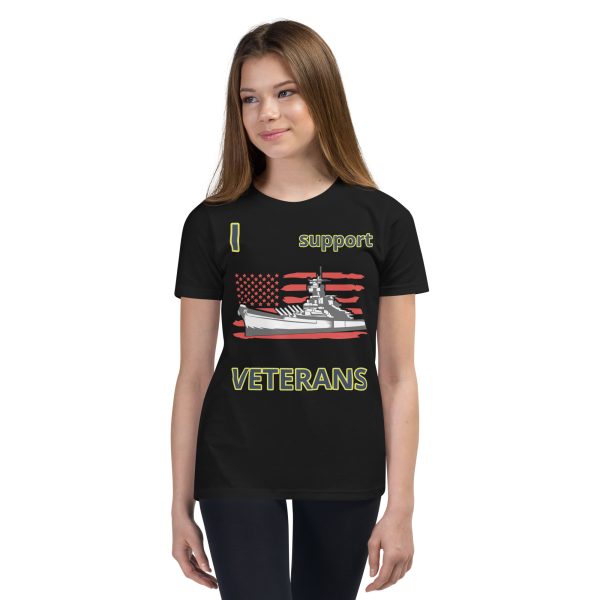 I SUPPORT  VETERANS TOO FIFE Youth Short Sleeve T-Shirt