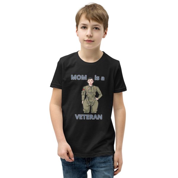 MOM IS A VETERAN TOO FIFE Youth Short Sleeve T-Shirt