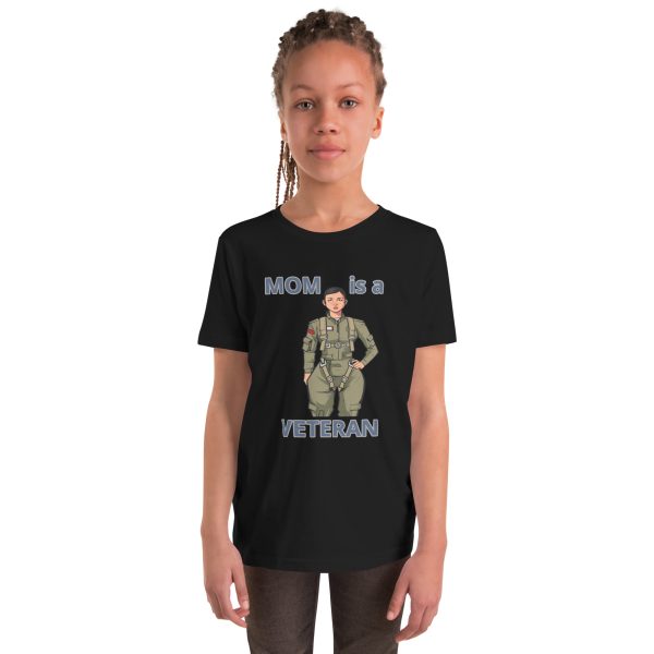 MOM IS A VETERAN TOO FIFE Youth Short Sleeve T-Shirt