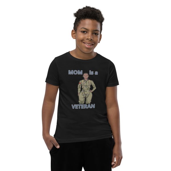MOM IS A VETERAN TOO FIFE Youth Short Sleeve T-Shirt