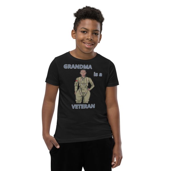 GRANDMA IS A VETERAN TOO FIFE Youth Short Sleeve T-Shirt