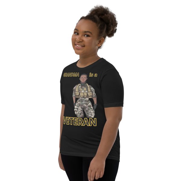 GRANDMA IS A VETERAN TOO FIFE Youth Short Sleeve T-Shirt