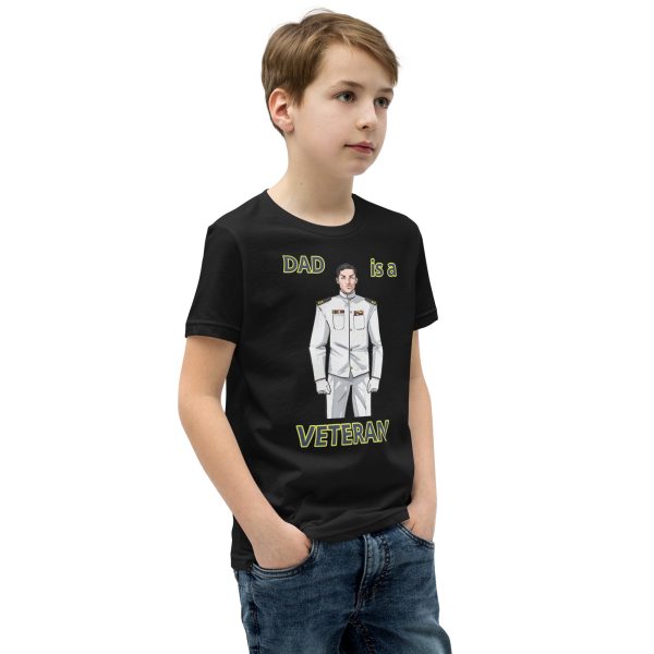 DAD IS A VETERAN TOO FIFE Youth Short Sleeve T-Shirt