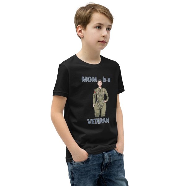 MOM IS A VETERAN TOO FIFE Youth Short Sleeve T-Shirt