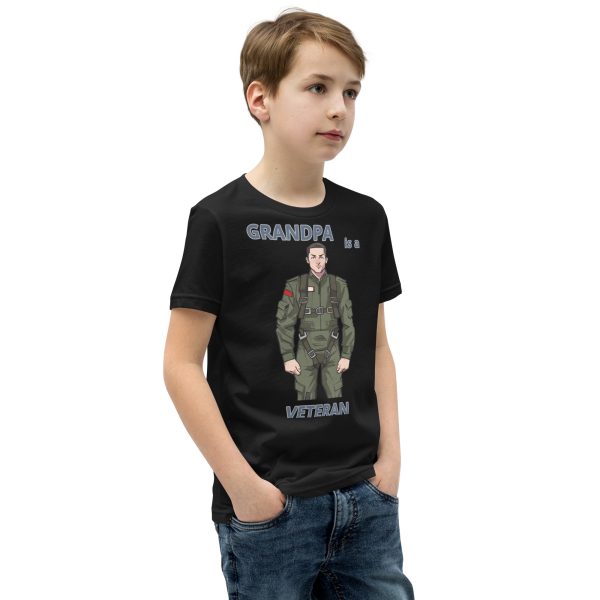 GRANDPA IS A VETERAN TOO FIFE Youth Short Sleeve T-Shirt