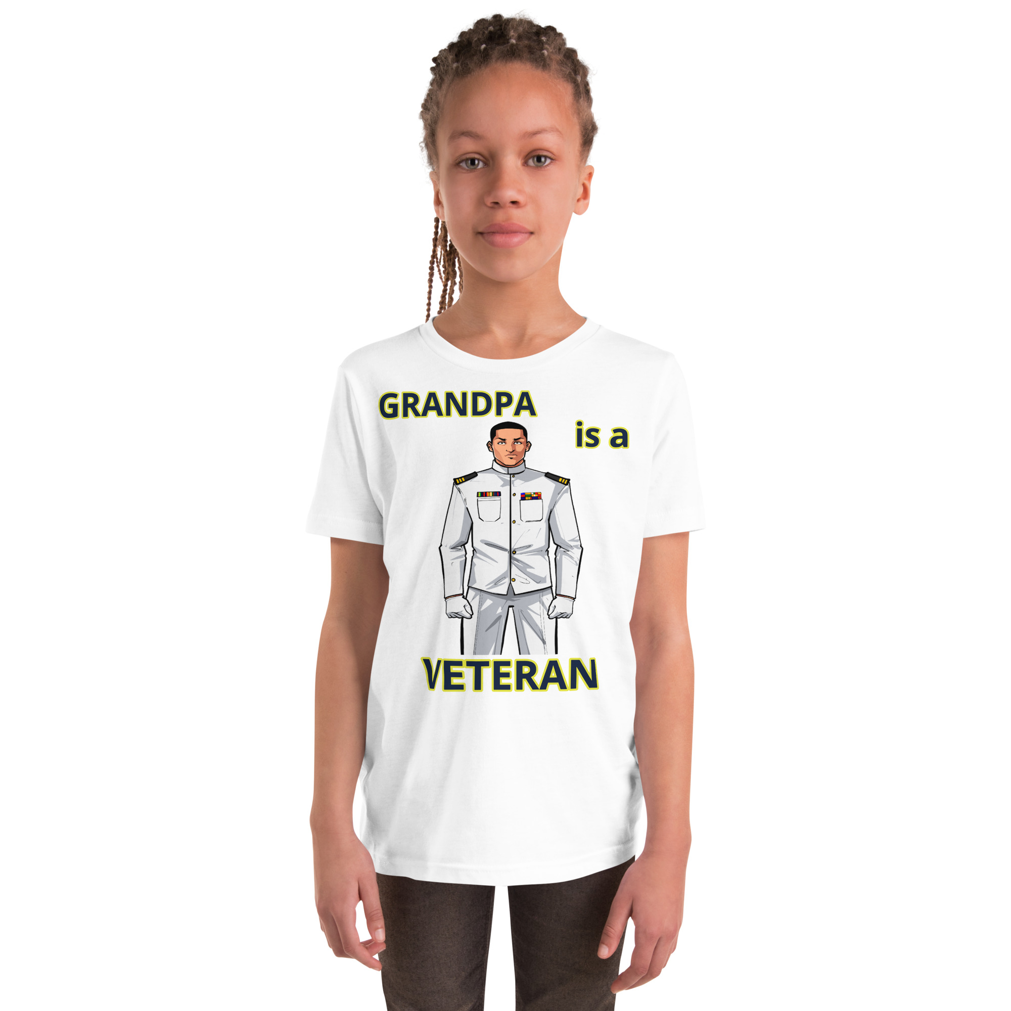 GRANDPA IS A VETERAN TOO FIFE Youth Short Sleeve T-Shirt - Image 5
