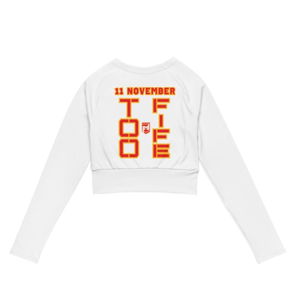 MOM IS A VETERAN TOO FIFE Recycled Long-Sleeve Crop Top