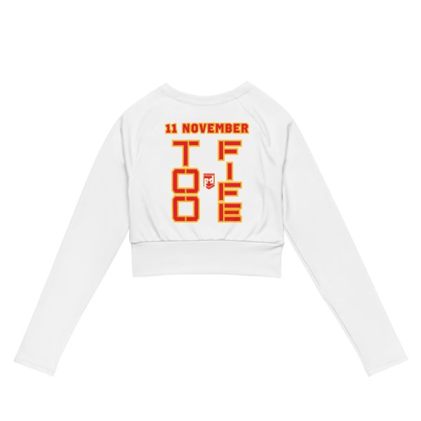 DAD IS A VETERAN TOO FIFE Recycled Long-Sleeve Crop Top