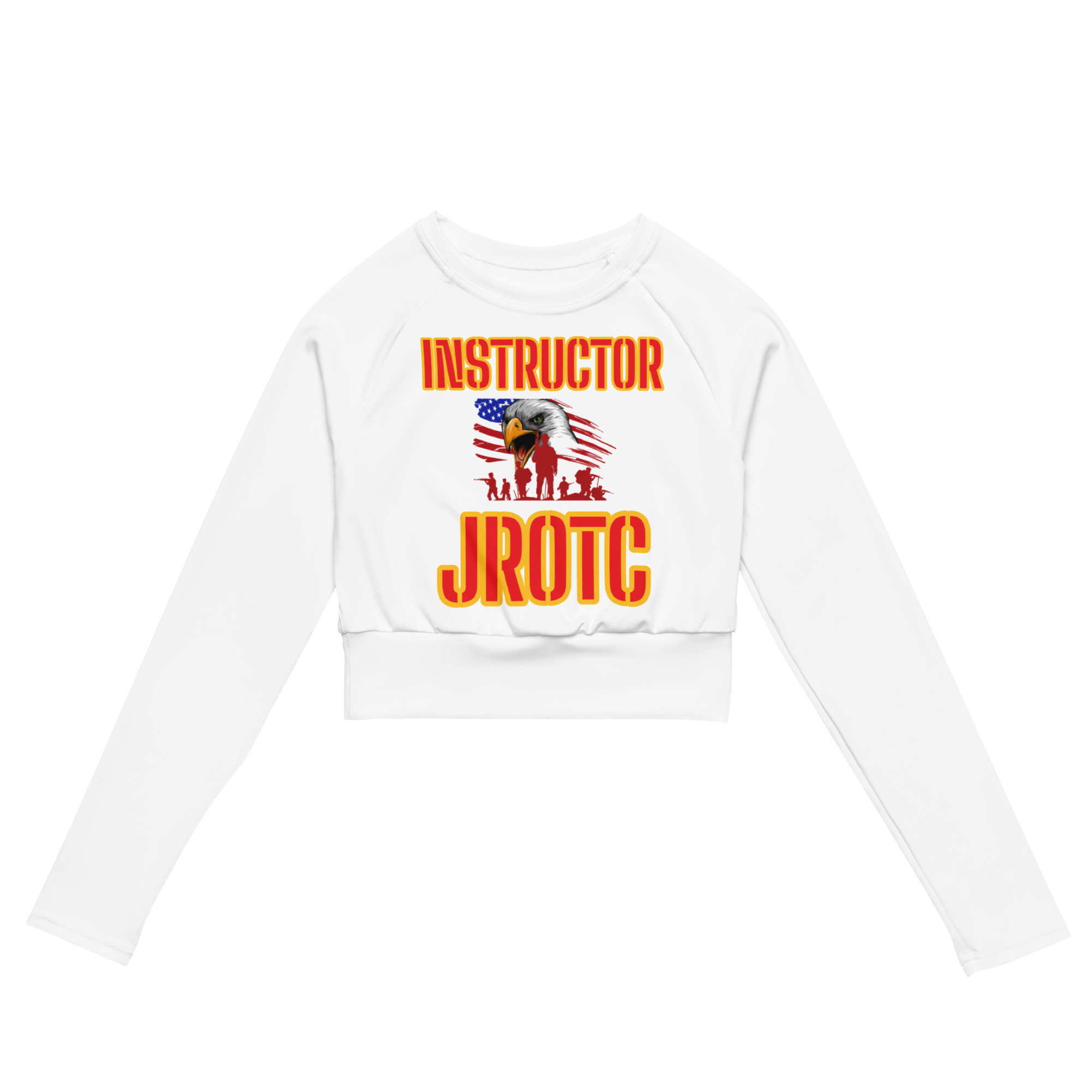 JROTC INTRUCTOR CLASS OF TOO SIKS Recycled Long-Sleeve Crop Top