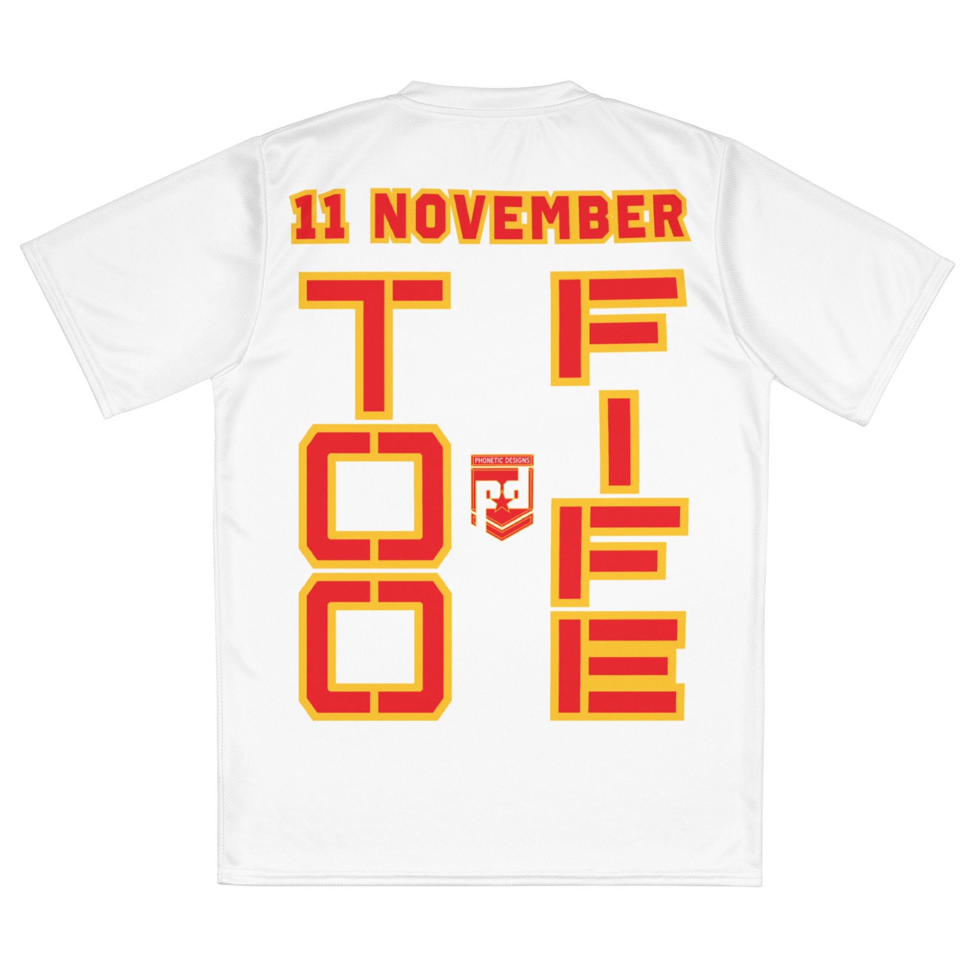 I AM A VETERAN TOO FIFE Recycled Unisex Sports Jersey - Image 2