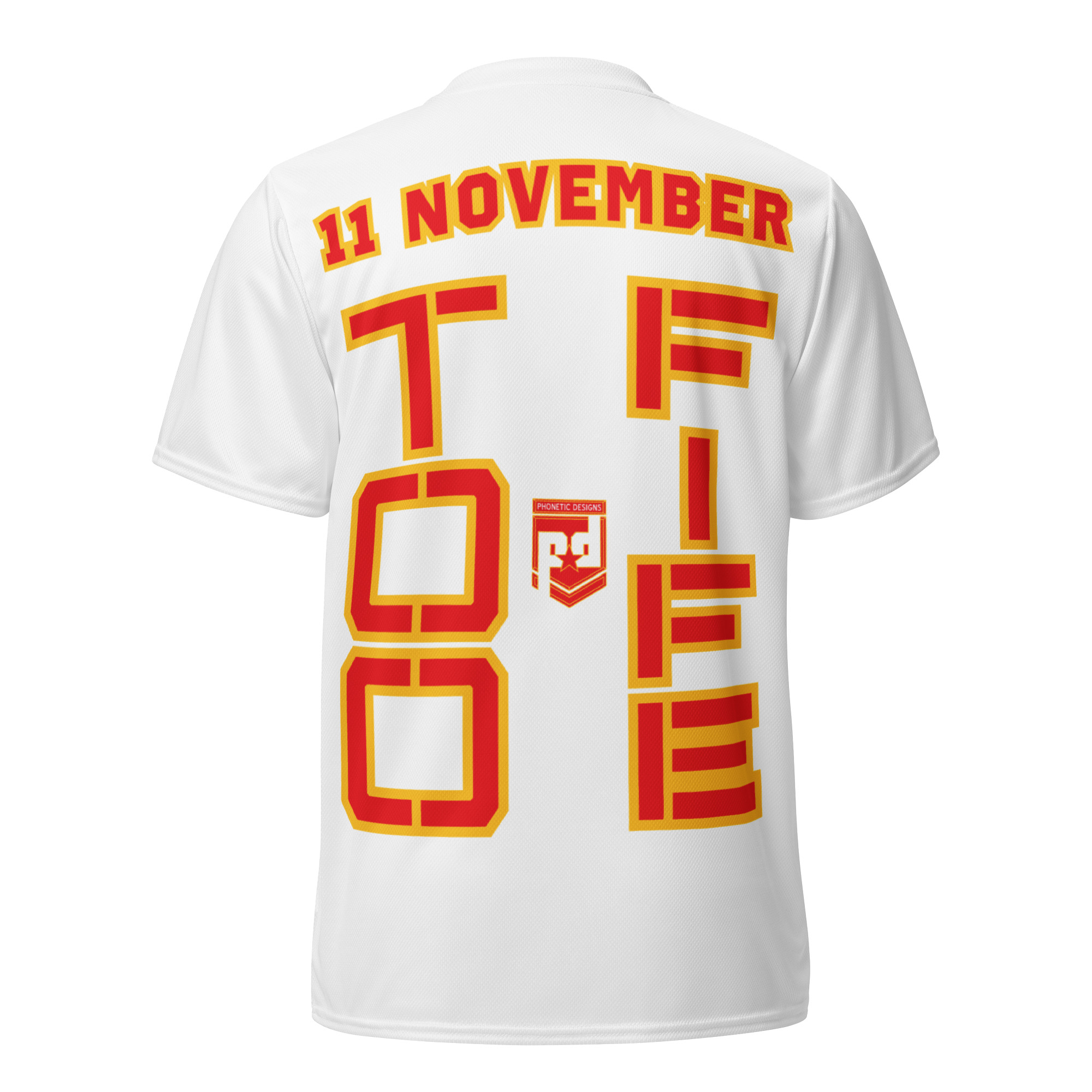 I AM A VETERAN TOO FIFE Recycled Unisex Sports Jersey - Image 2