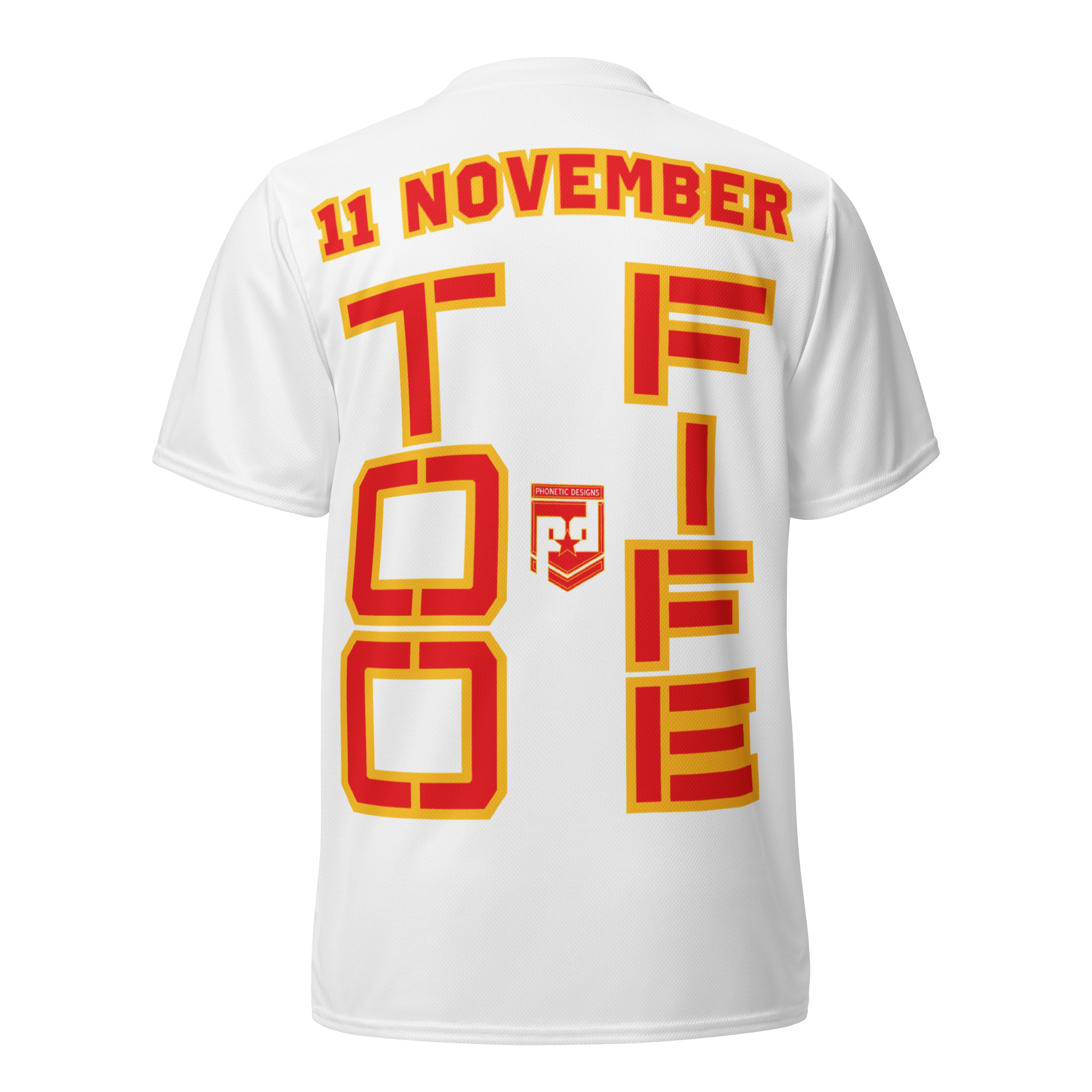 I AM A VETERAN TOO FIFE Recycled Unisex Sports Jersey - Image 2