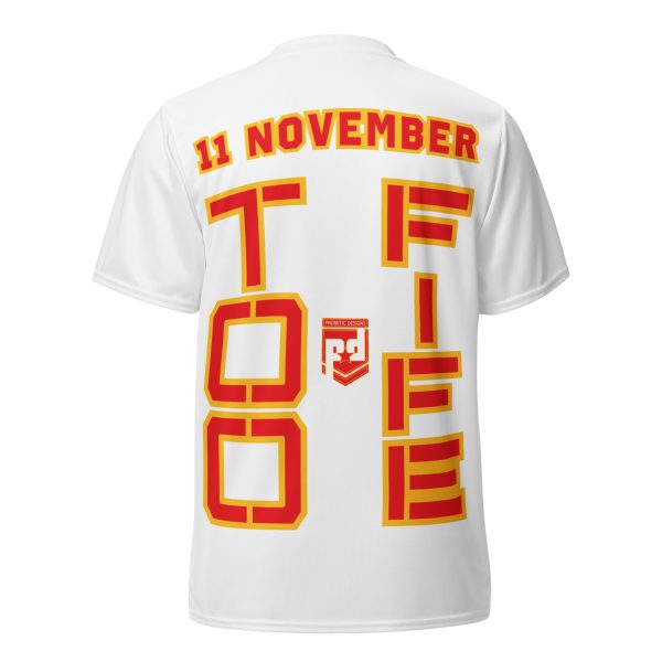 SPOUSE IS A VETERAN TOO FIFE Recycled Unisex Sports Jersey