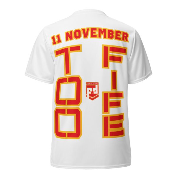 SPOUSE IS A VETERAN TOO FIFE Recycled Unisex Sports Jersey