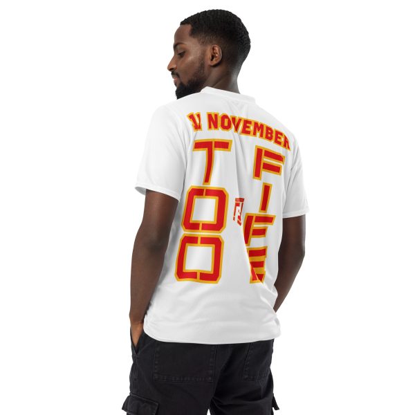 DAD IS A VETERAN TOO FIFE Recycled Unisex Sports Jersey