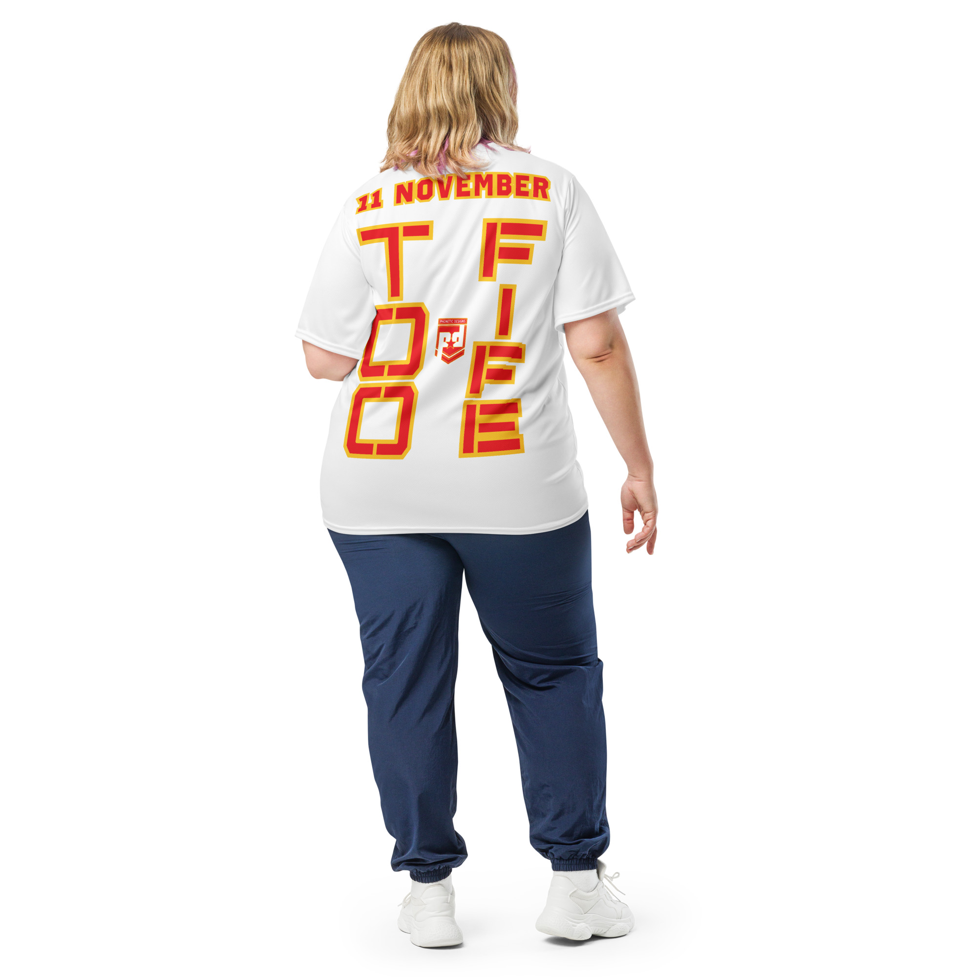 DAUGHTER IS A VETERAN TOO FIFE Recycled Unisex Sports Jersey - Image 2