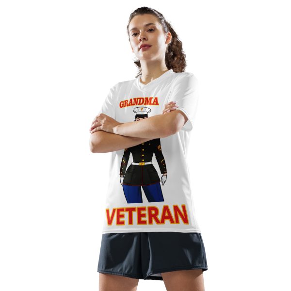 GRANDMA IS A VETERAN TOO FIFE Recycled Unisex Sports Jersey