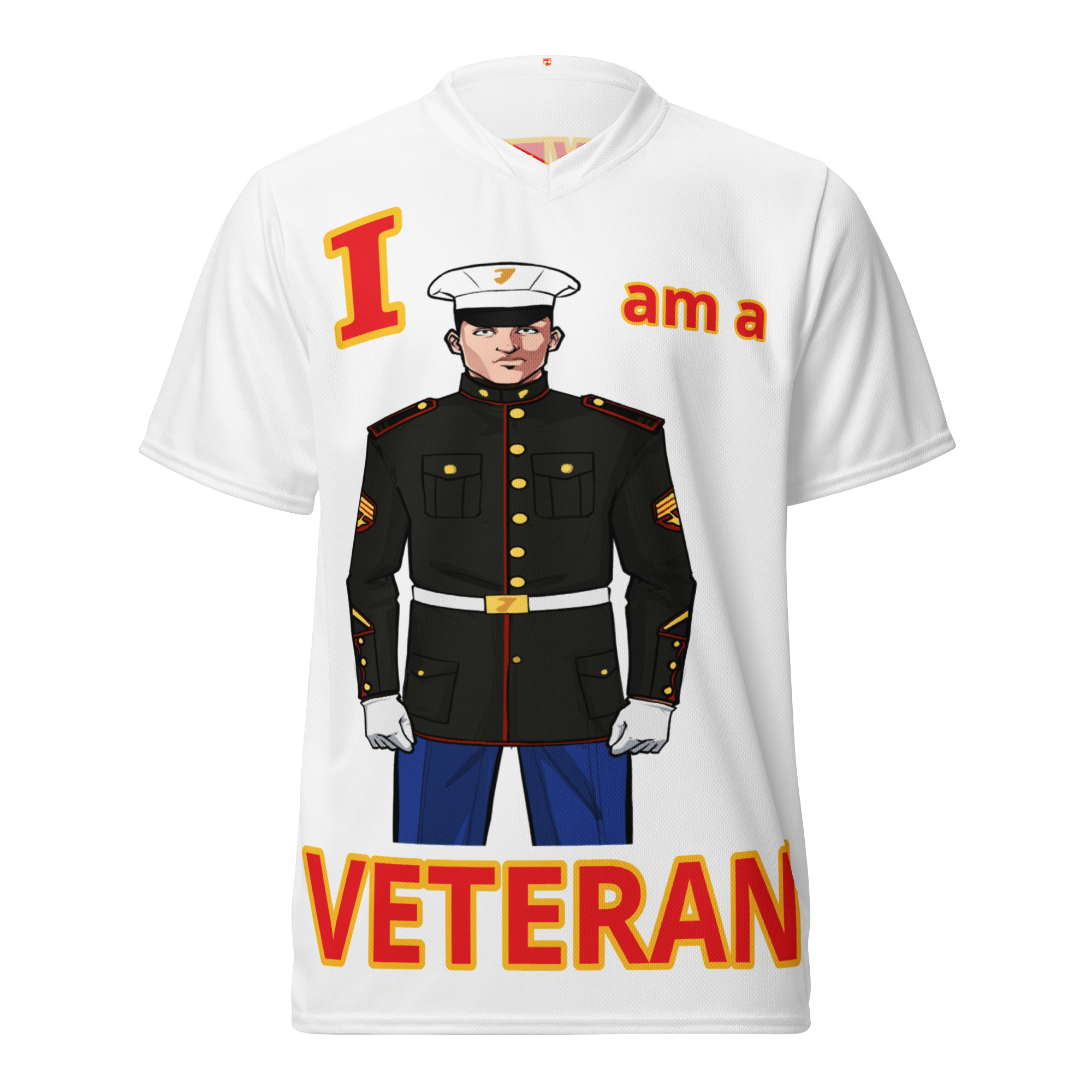 I AM A VETERAN TOO FIFE Recycled Unisex Sports Jersey
